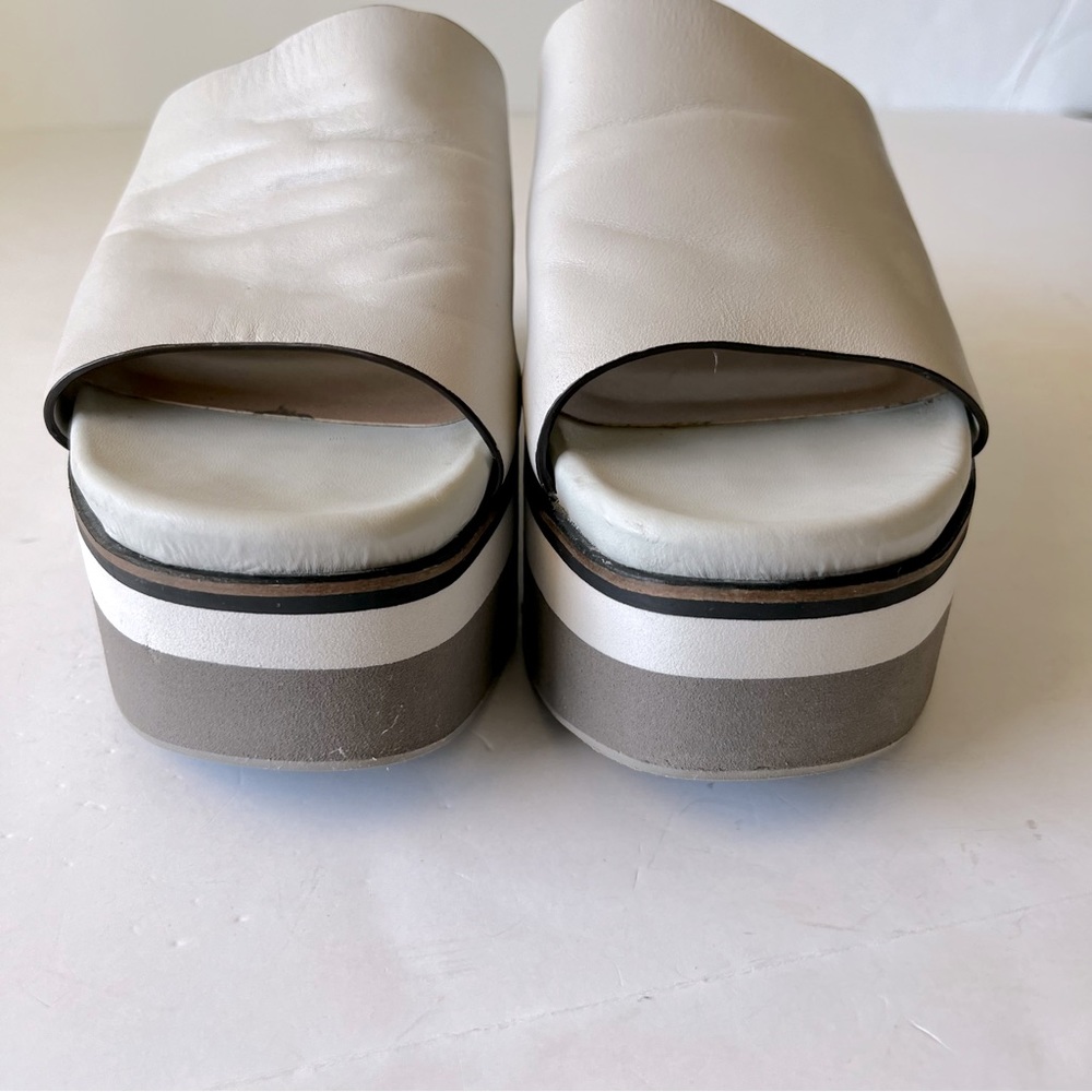 Steve Madden Leather Platform Slides Size 9 - image 3